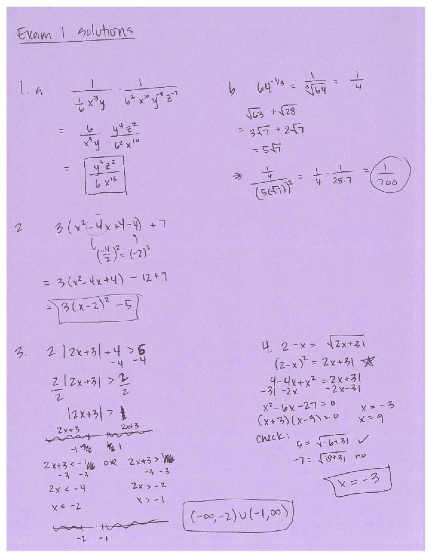Solution Exercise 1