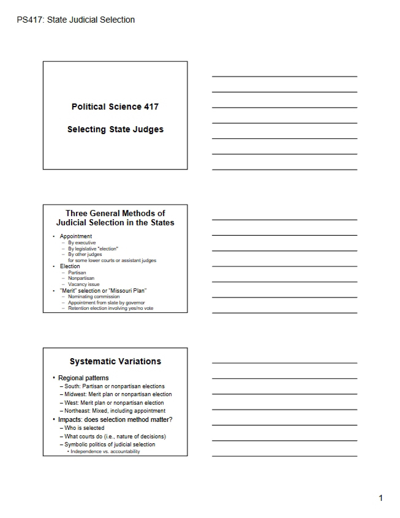 Selection of State Judges