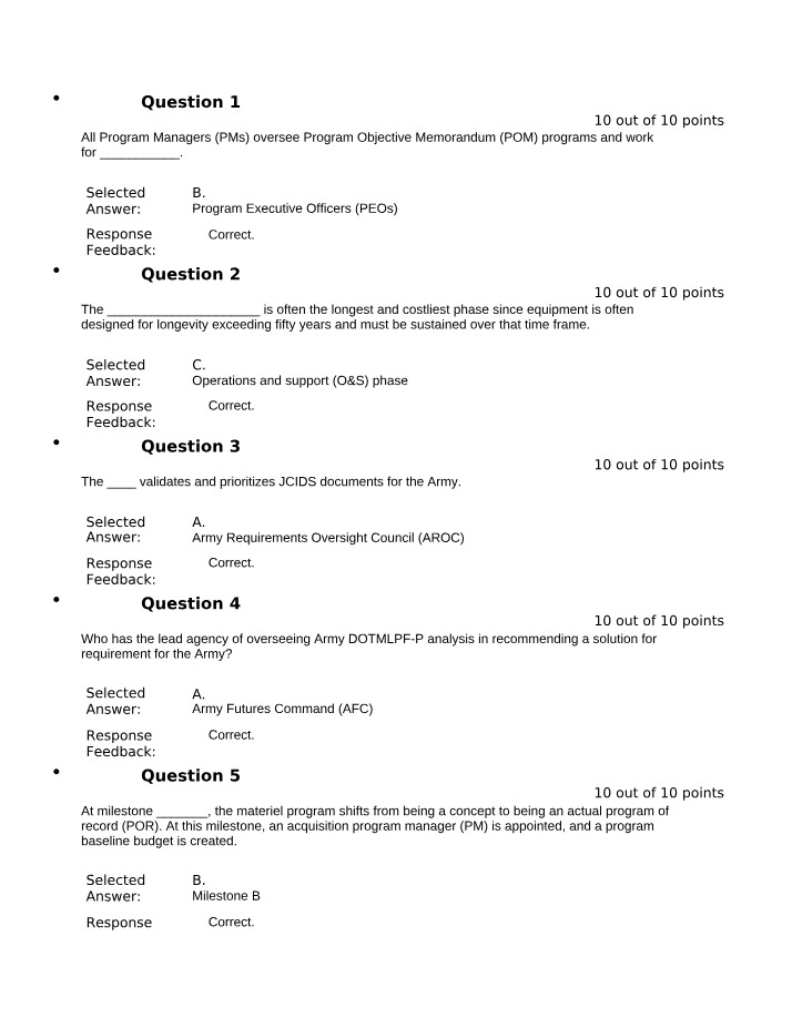 Role of Program Managers in the Program Objective Memorandum