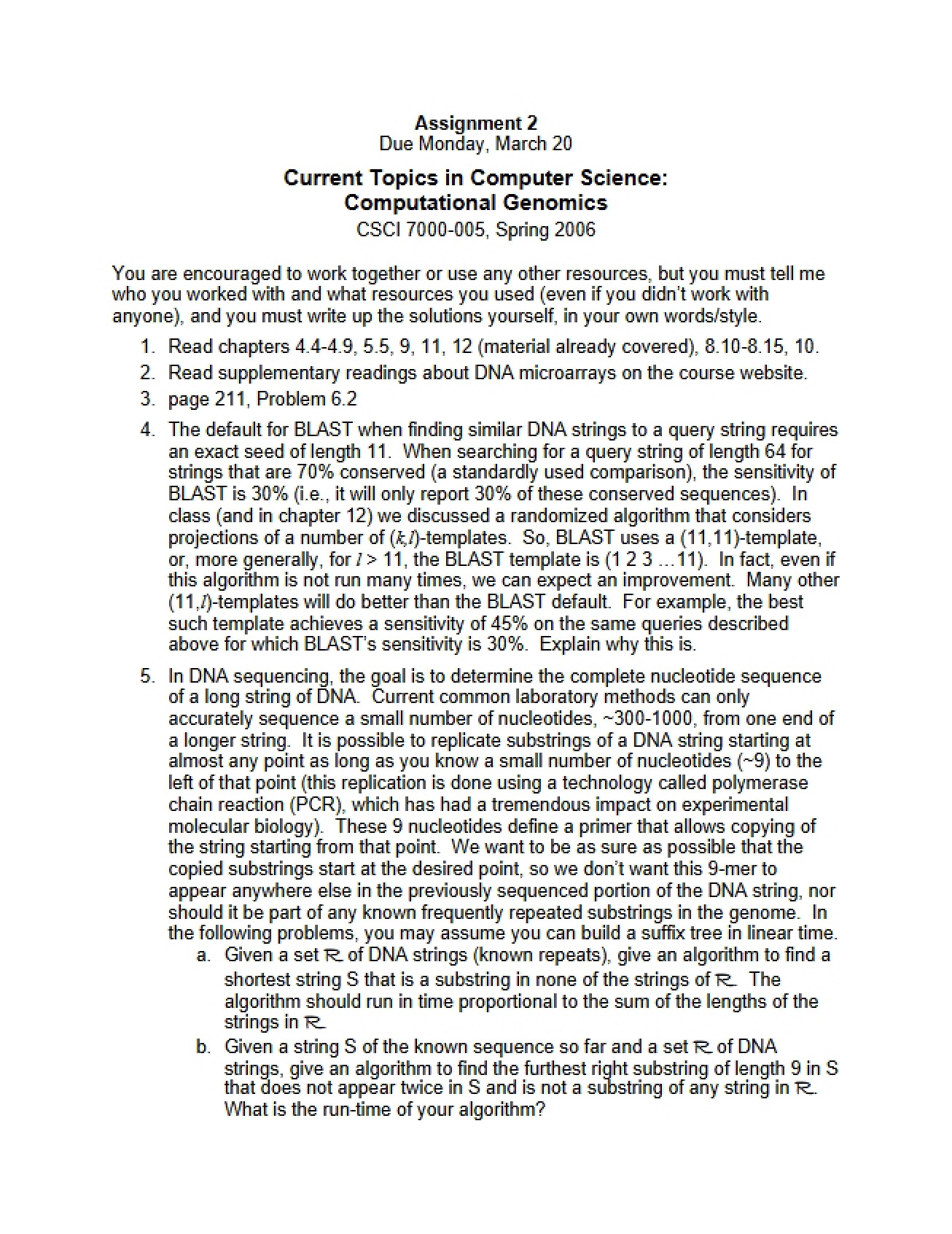 Second Assignment for Current Topics in Computer Science