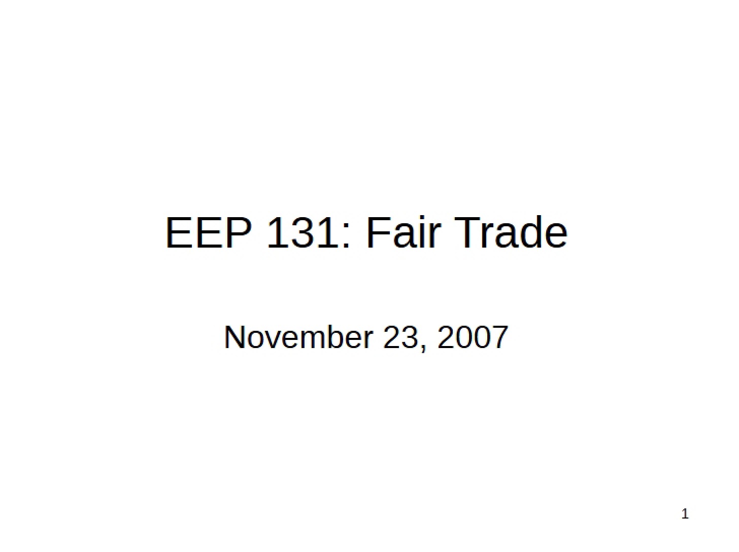 Fair Trade Concept