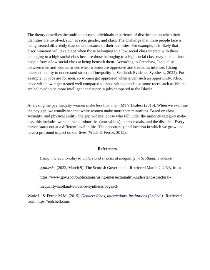Structural Inequality, Intersectionality, and Discrimination in Scotland