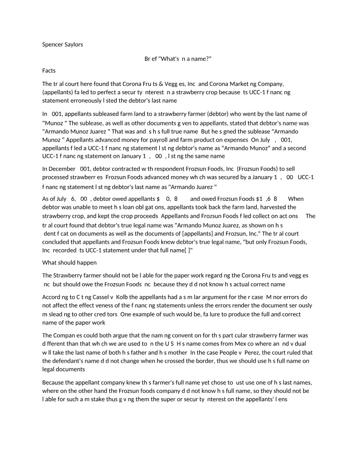 What's in a Name - Brief