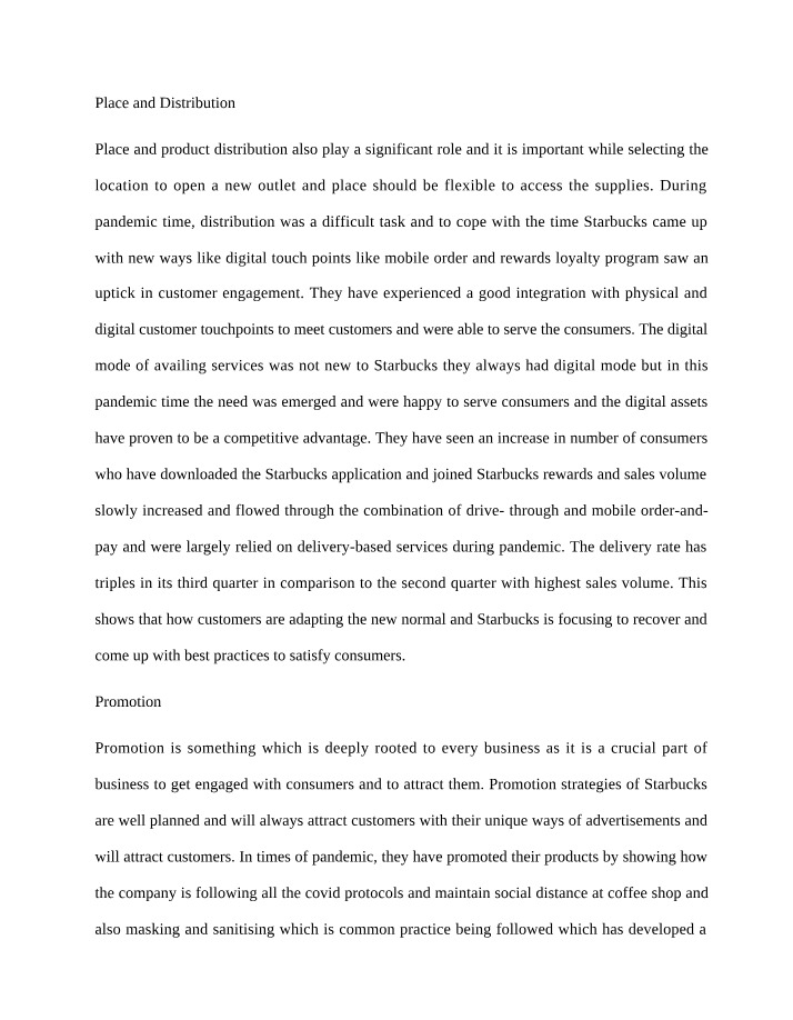 Starbucks Distribution and Customer Engagement