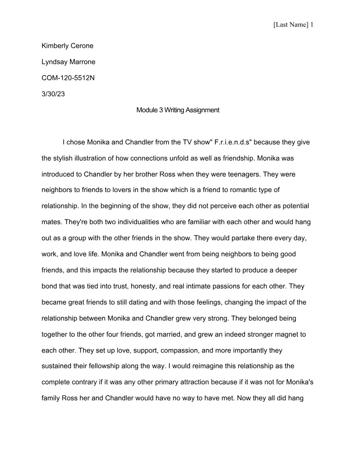 Module 3 Writing Assignment Submission 1