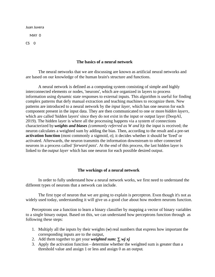 Neural Networks Basics - A Guide to Explainable AI and GDPR