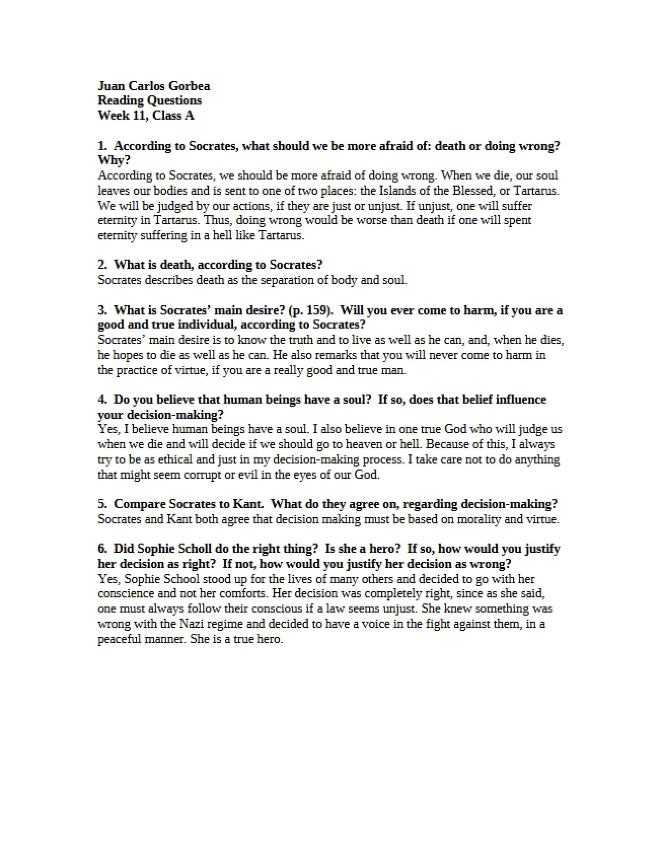 General Reading Questions for the Portico Course