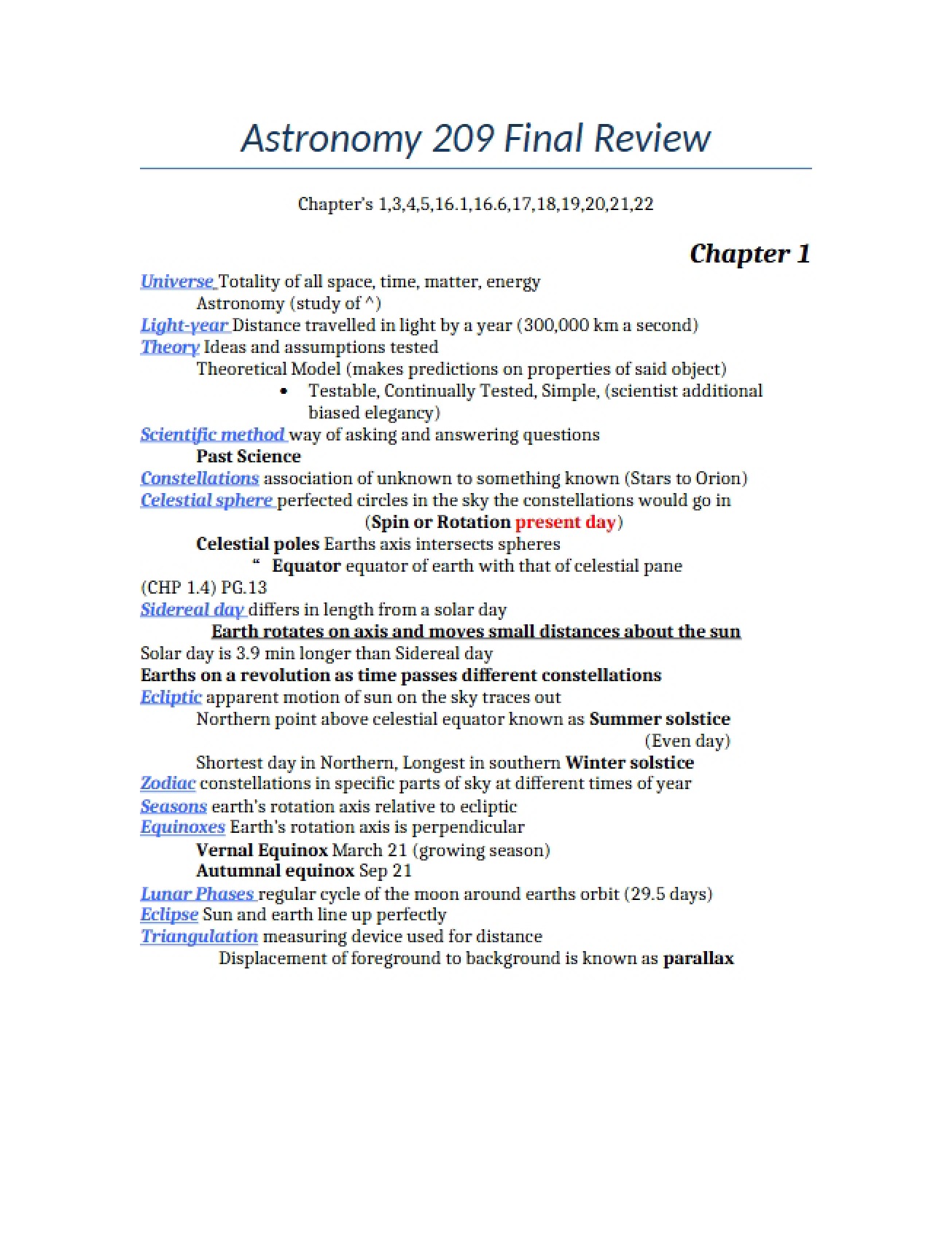 Final Review