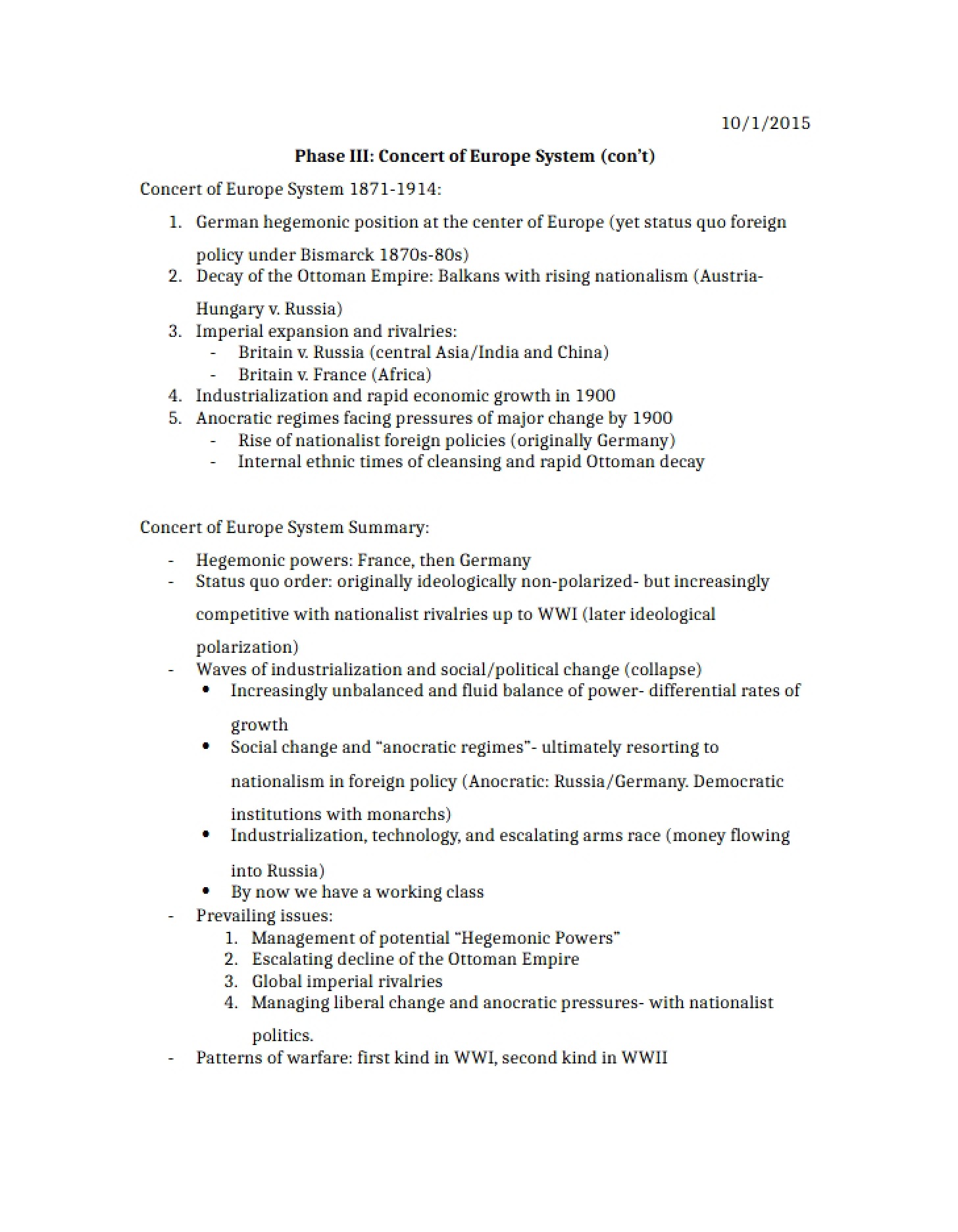 Lecture Notes Oct 1, 2015