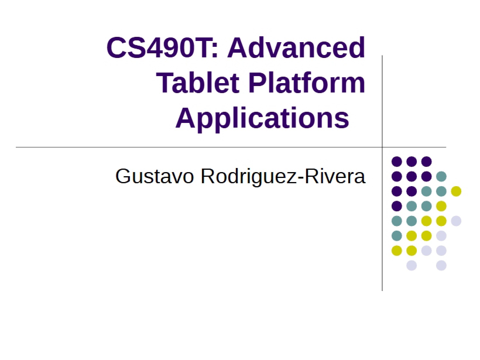 Tablet Apps Lecture Notes