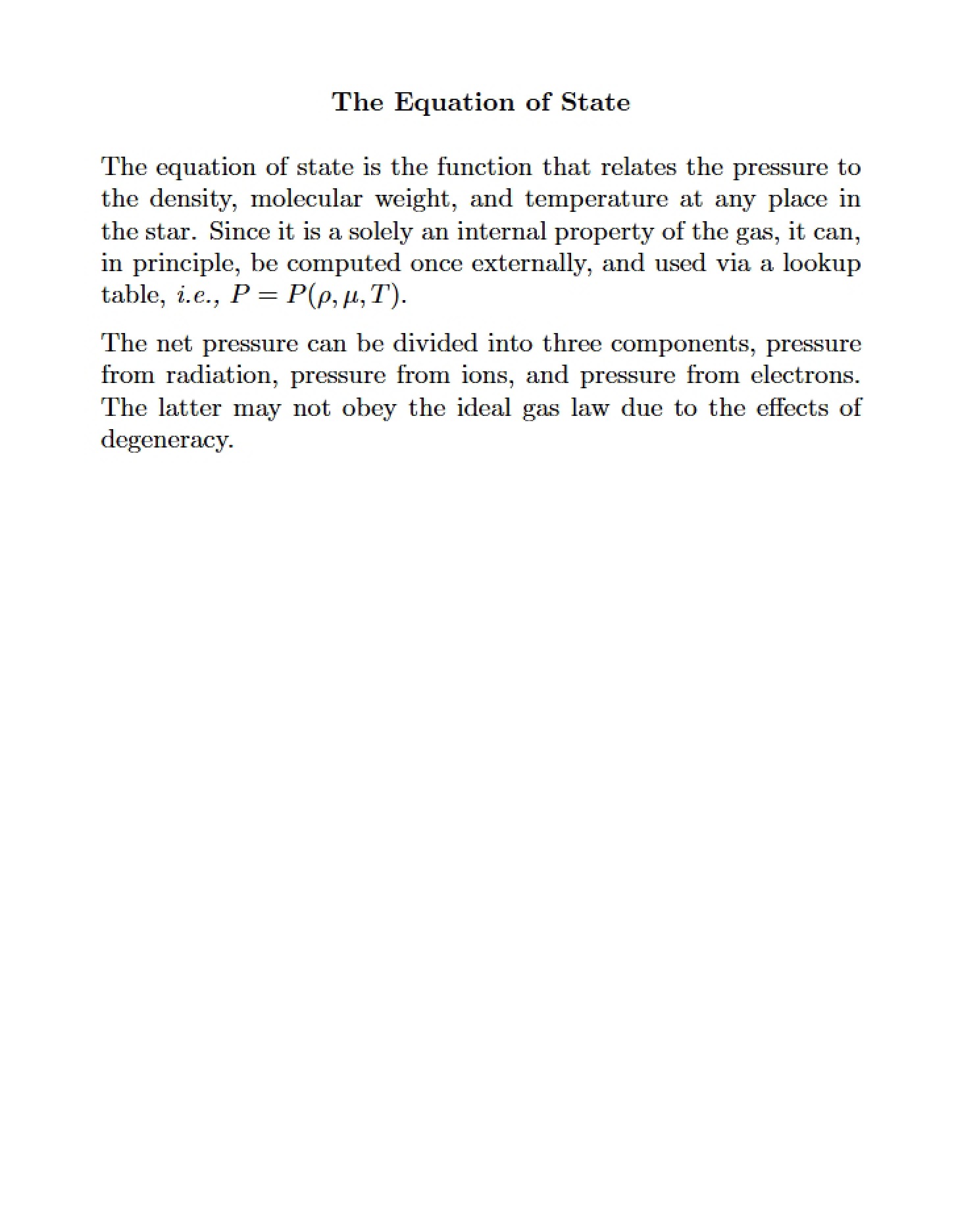 State Equation