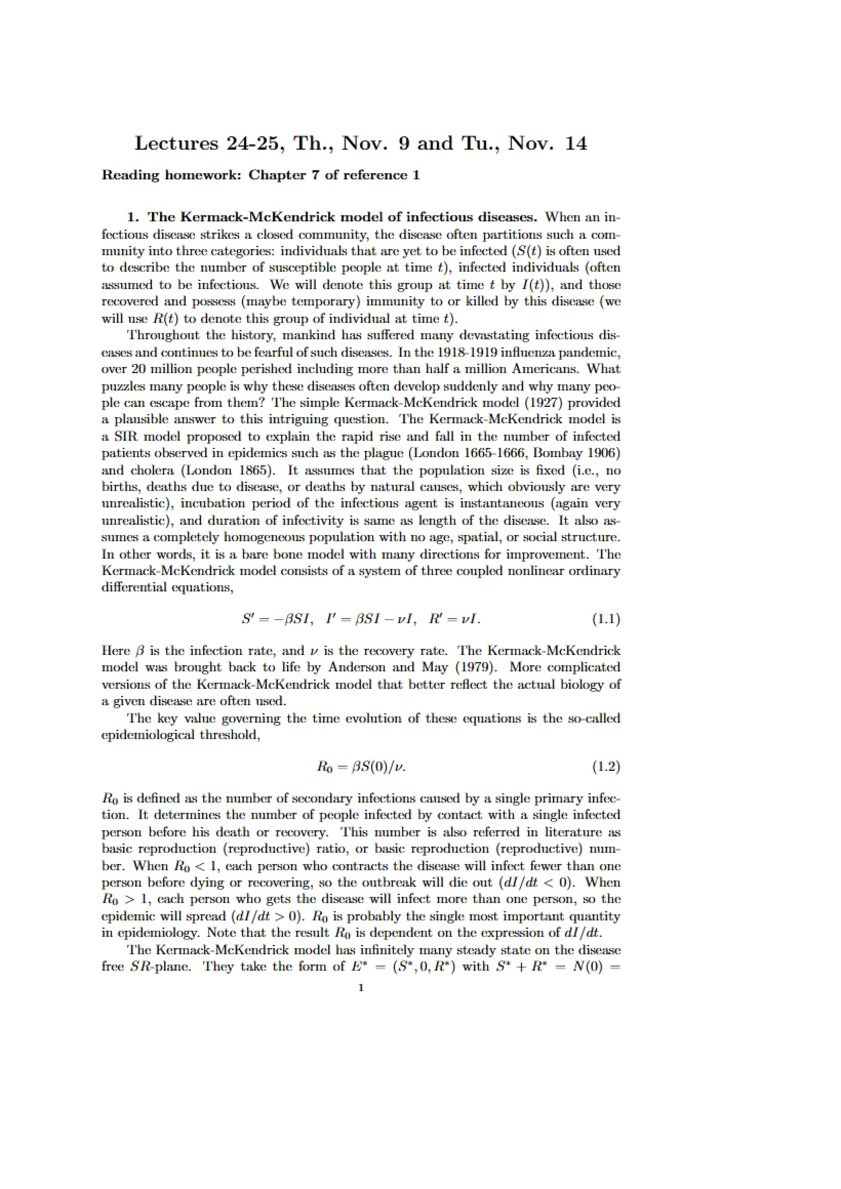 Class Notes for Problem Solving