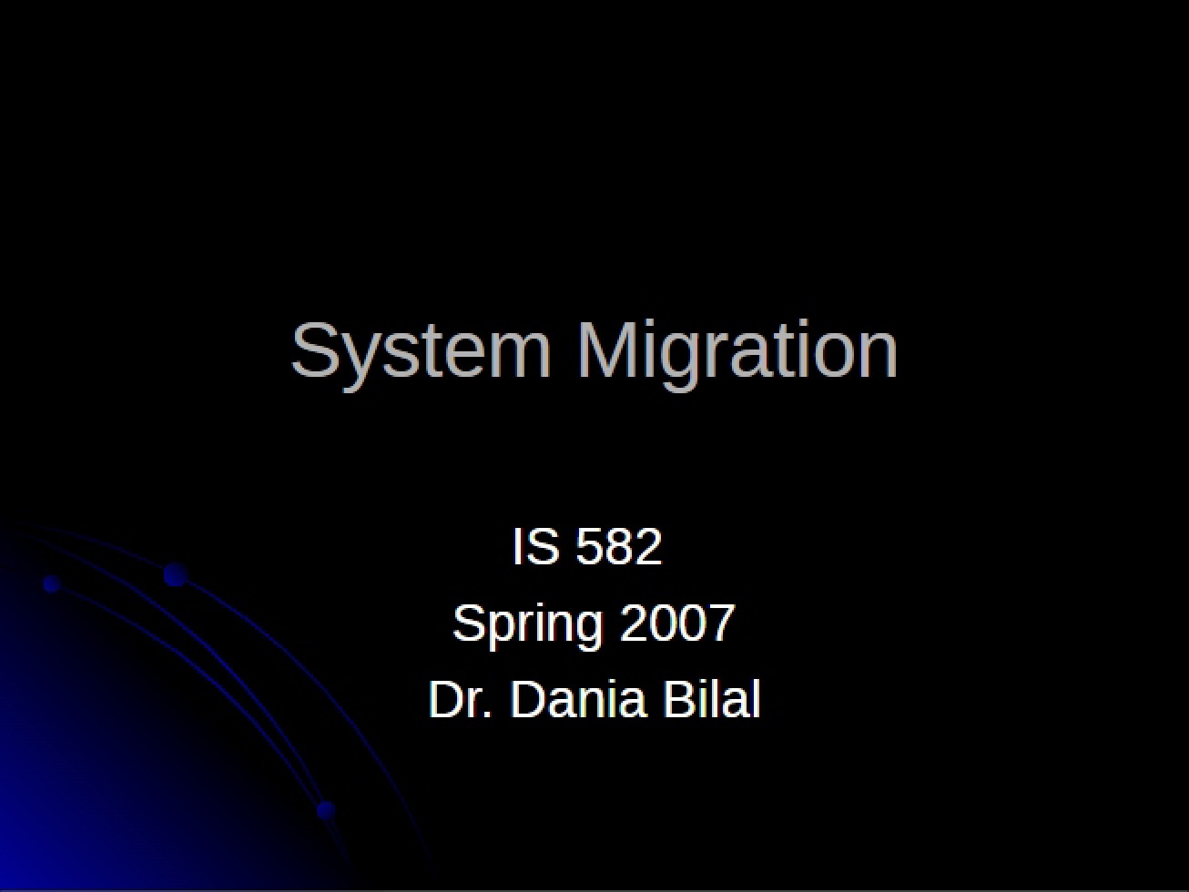 Migration of Systems - 21 Pages
