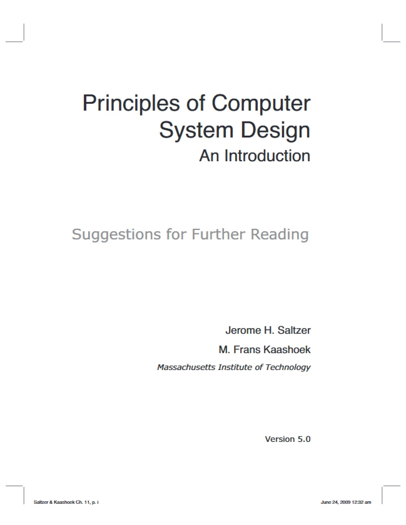 Computer System Design Principles