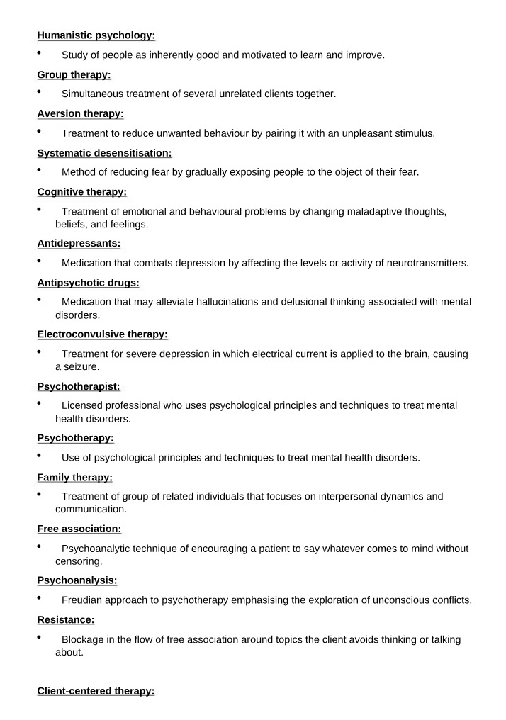 Effective Therapy Methods in Humanistic Psychology