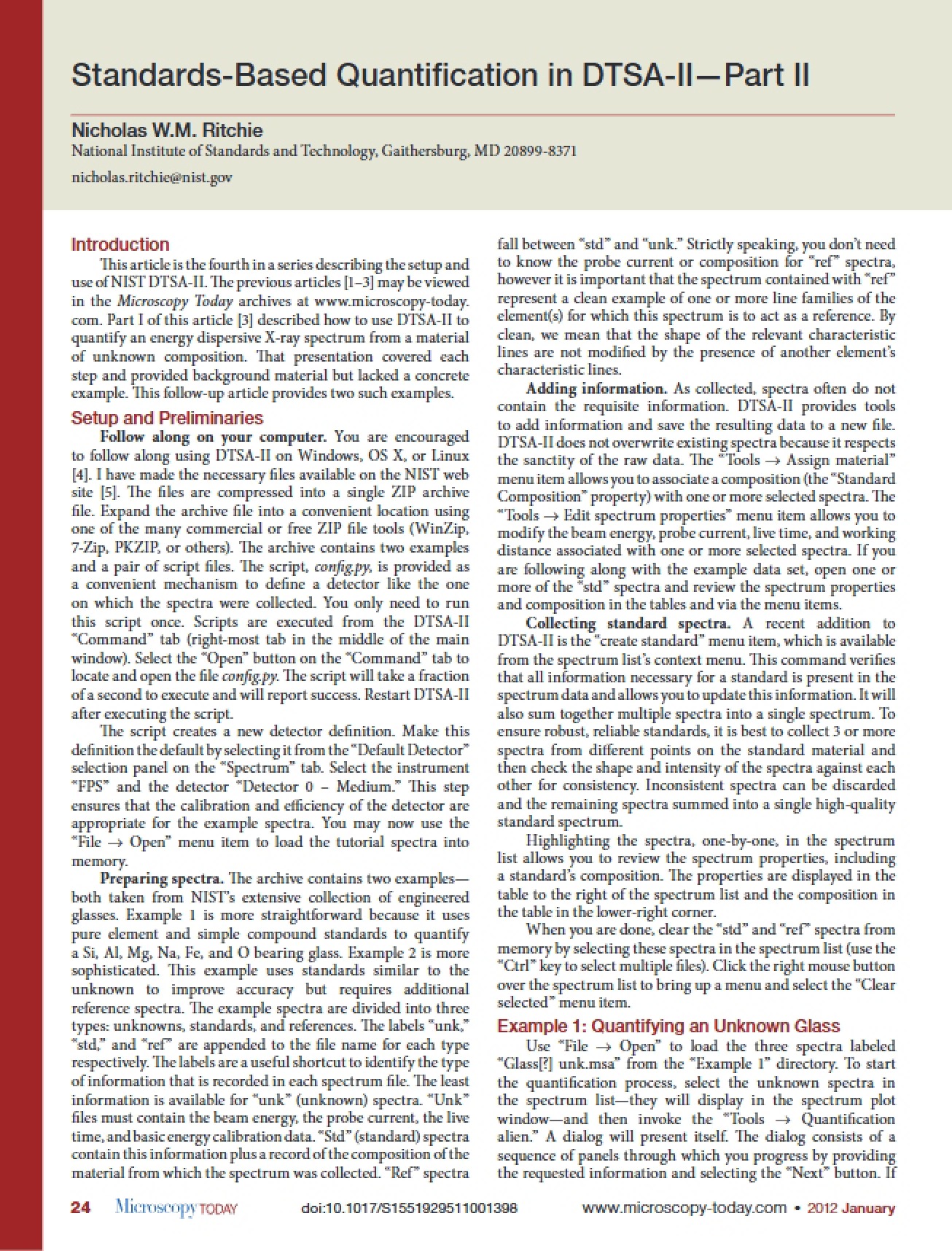 DTSA-II Standards-Based Quantification - Part 2