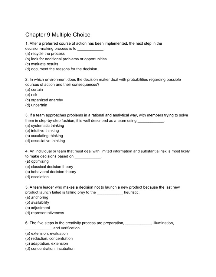 BUS 272 Study Guide