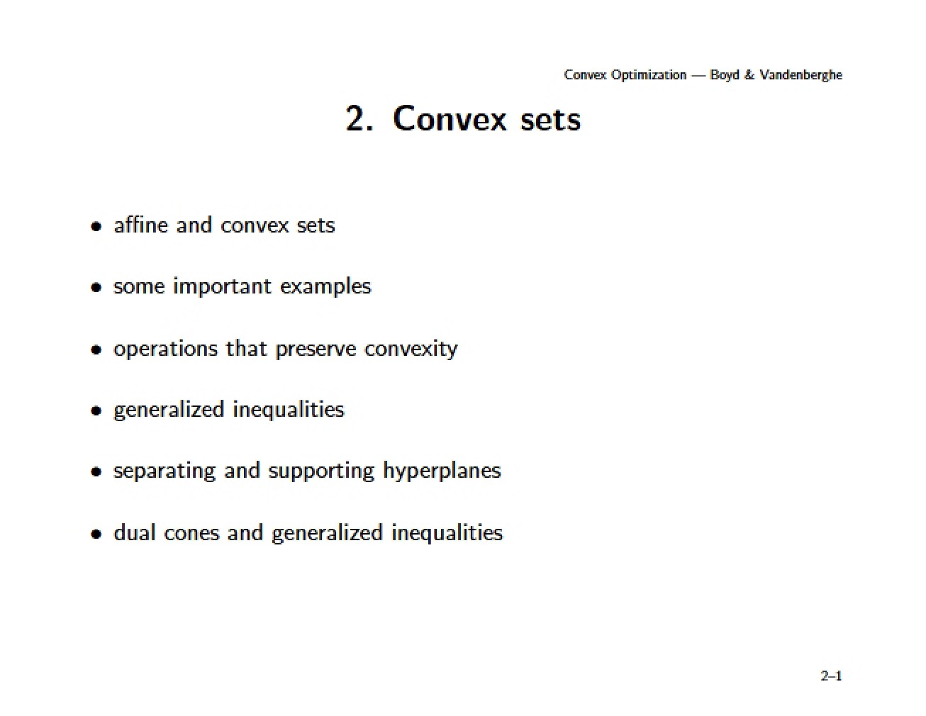 Introduction to the Concept of Convex Sets