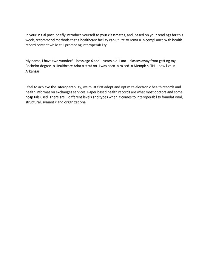 Promoting Interoperability in Healthcare Facilities - Methods