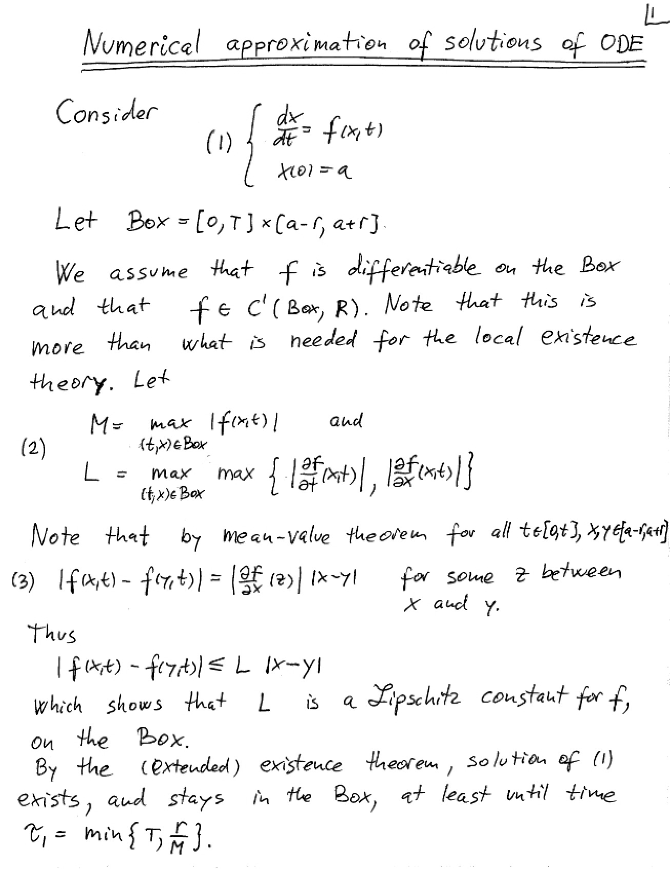 ODE 1D Numerics Notes