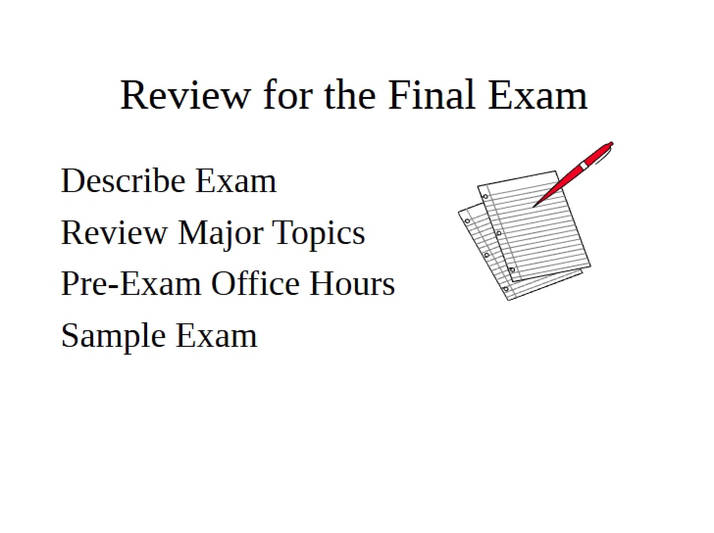 Final Exam Review (FIN 341)