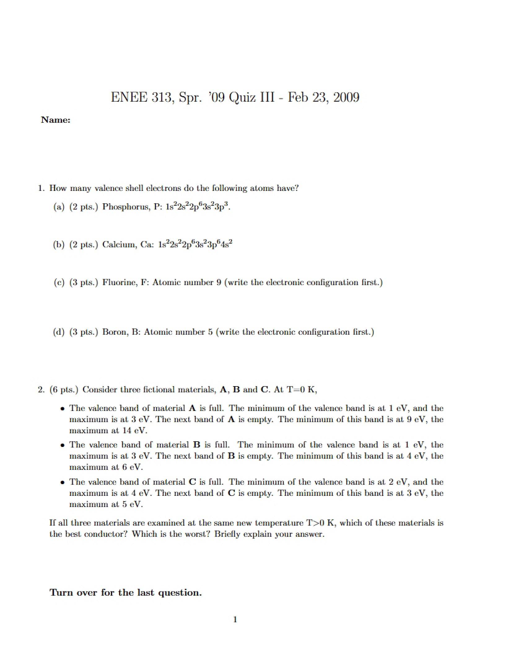 3rd Quiz