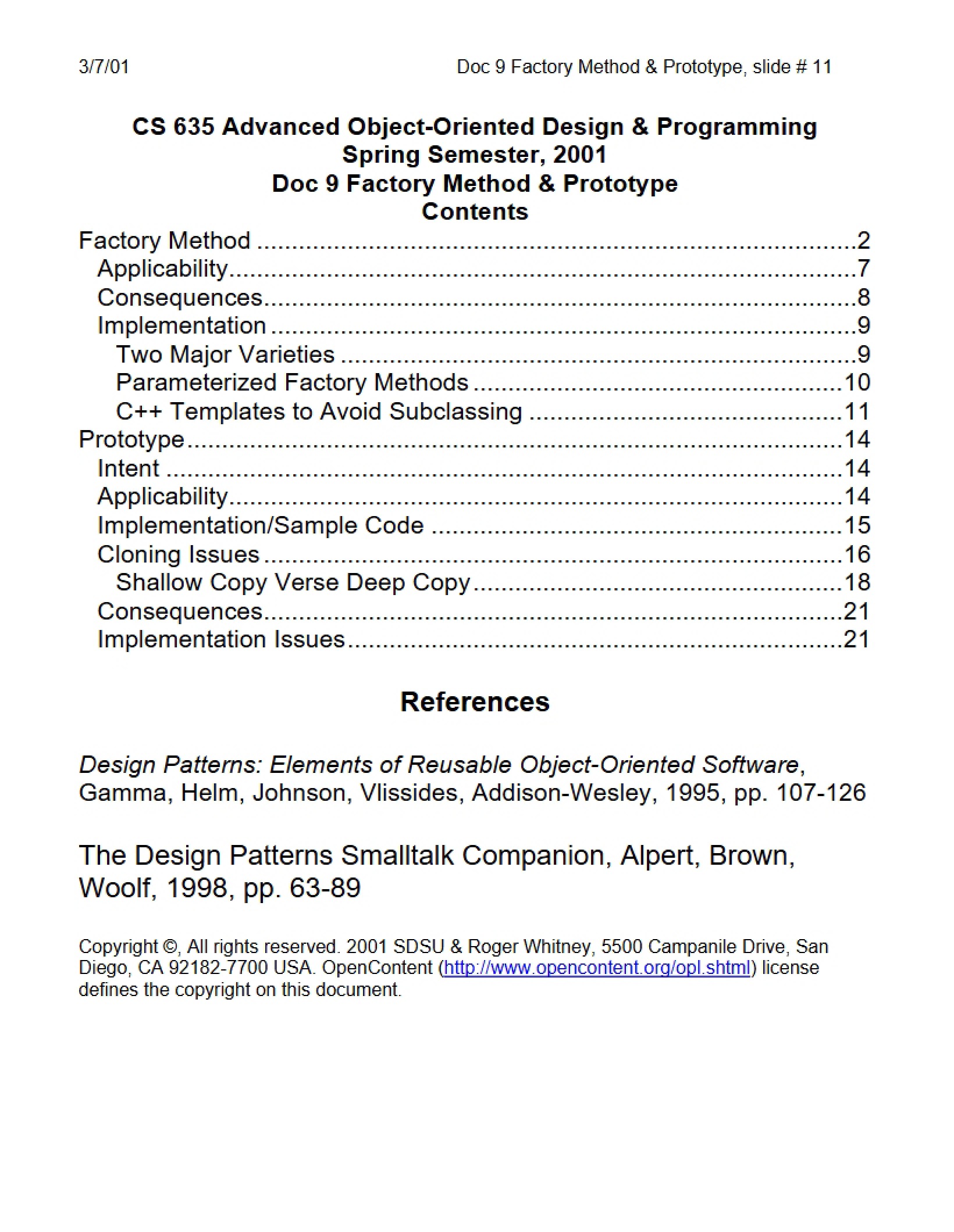 Prototype and Factory Method Patterns