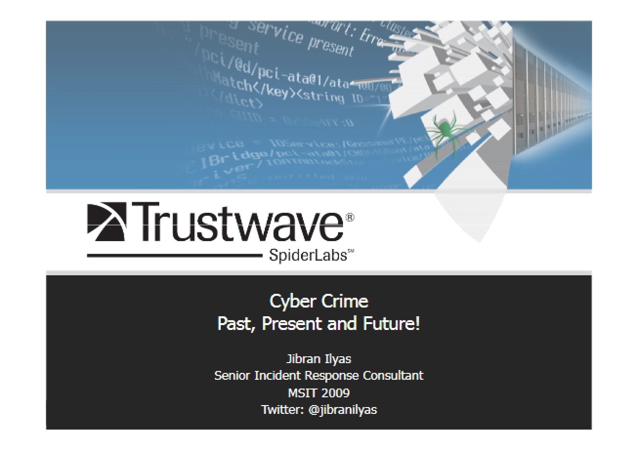 Source of Data and Trustwave SpiderLabs