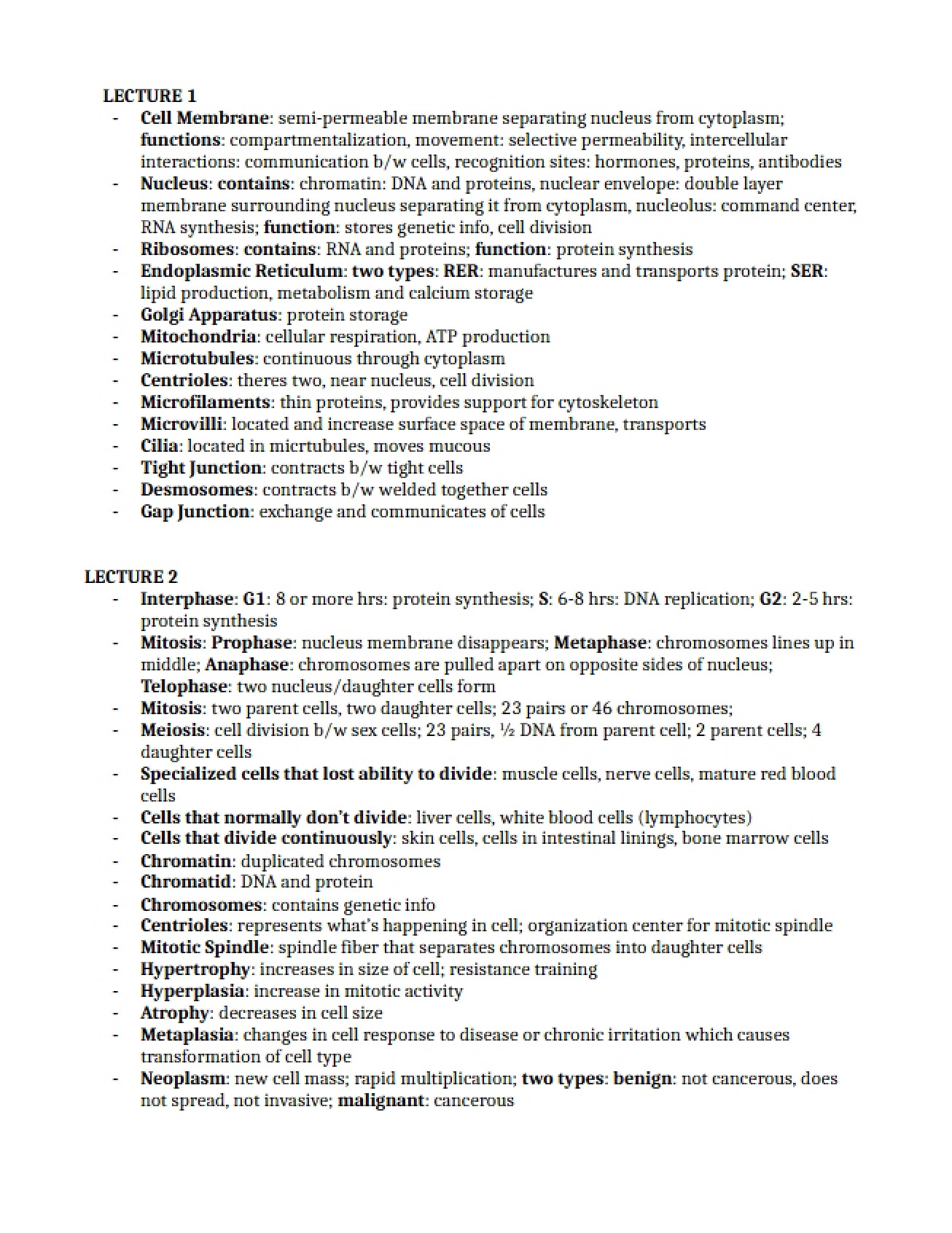 Human Anatomy Study Guide