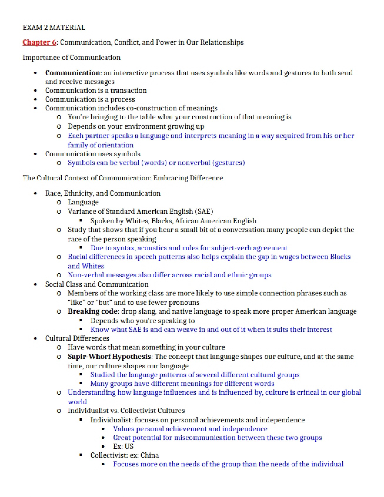 Principles of Effective Communication, Chapter 6