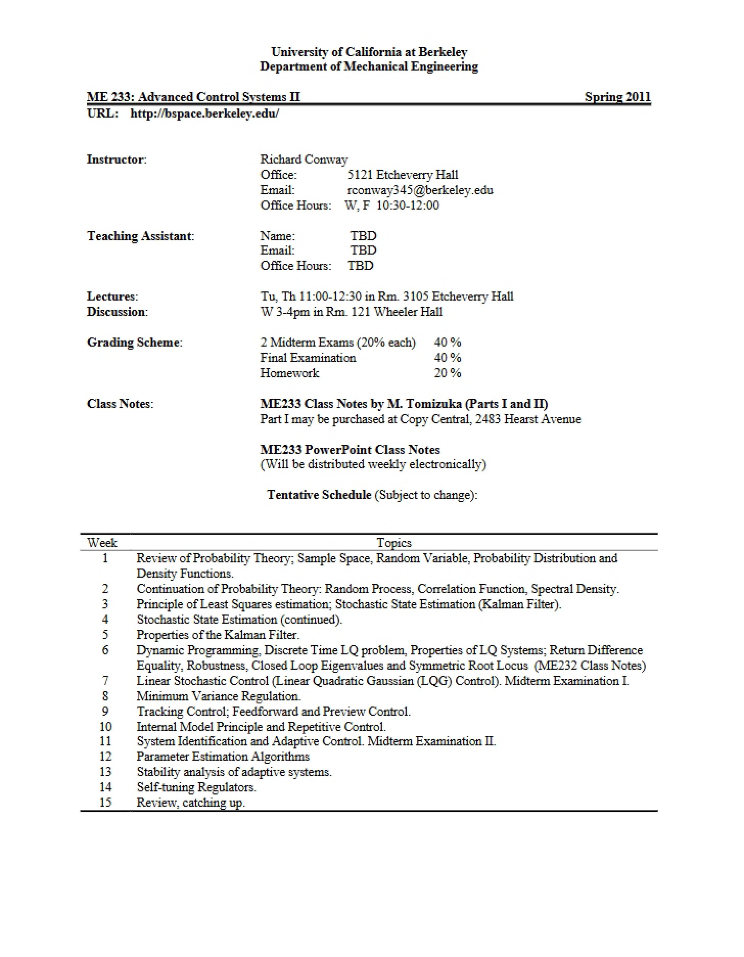 Syllabus Overview