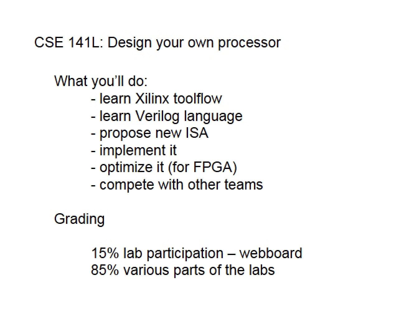 Computer Architecture Project Session