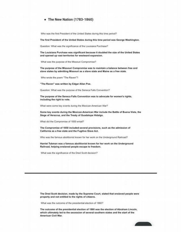 Notes on the New Nation (1783-1860)