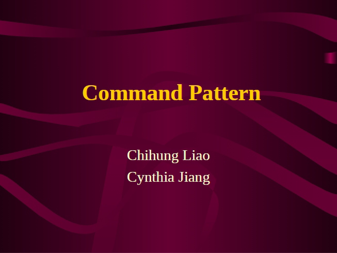 Explanation of the Command Pattern