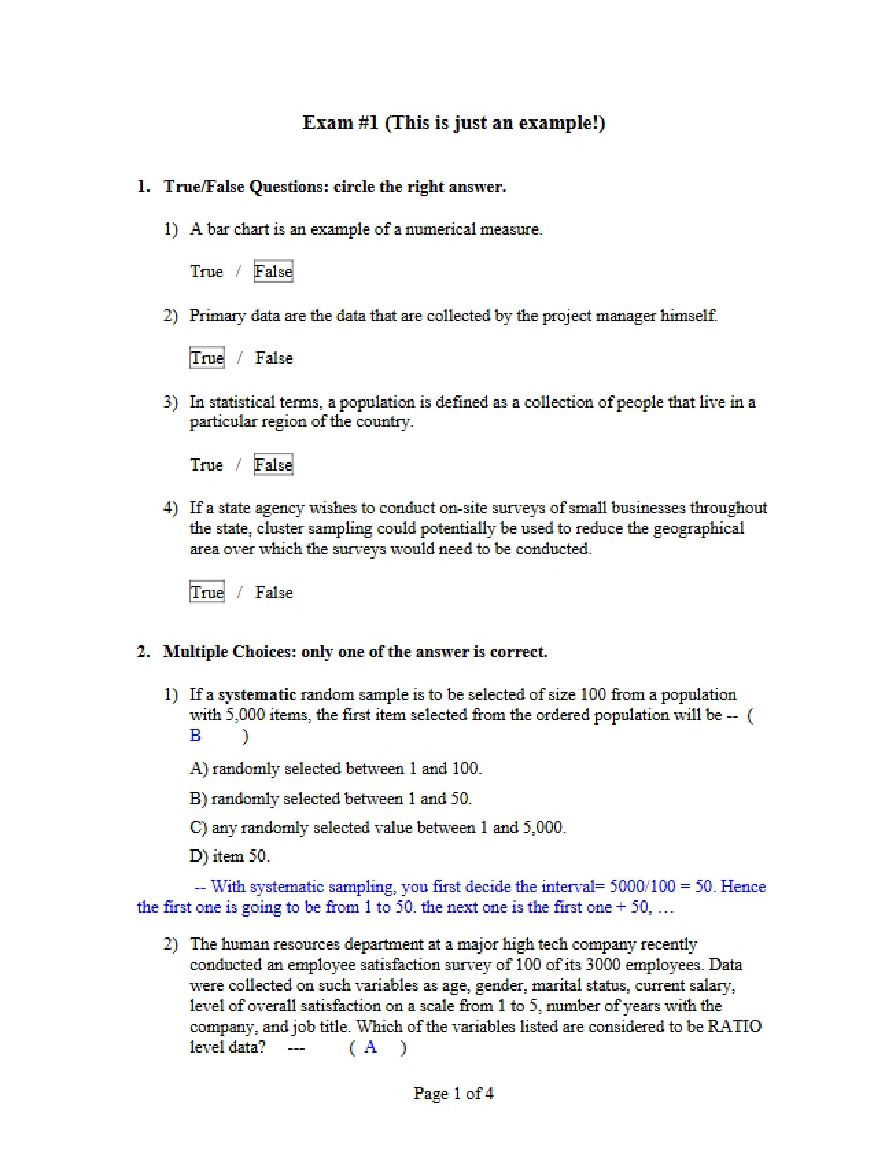 Example Examination 1