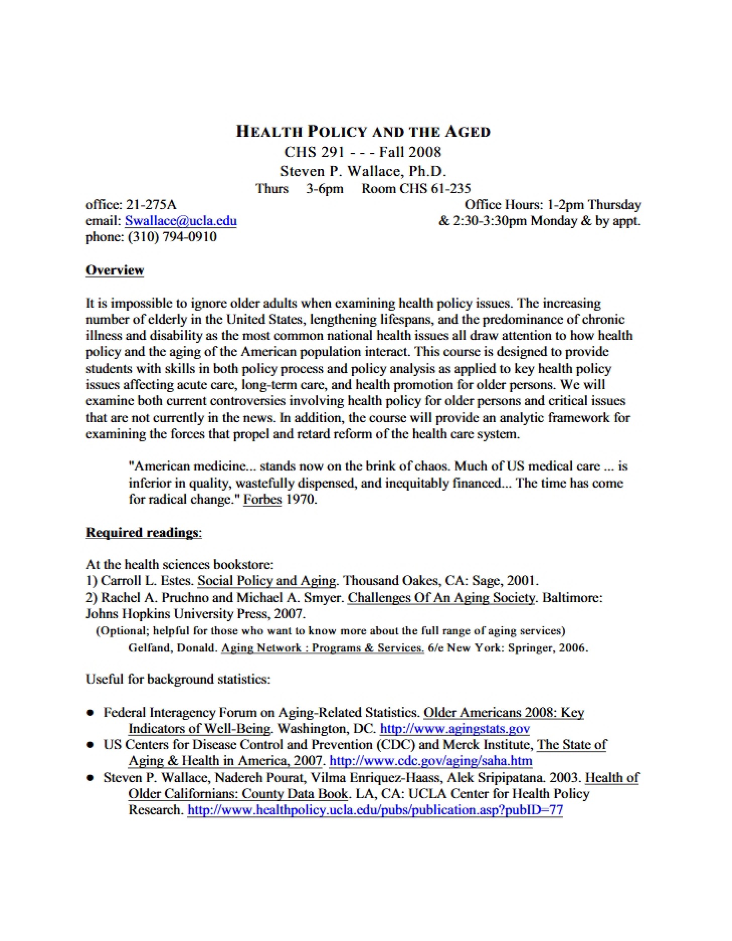 Course Syllabus