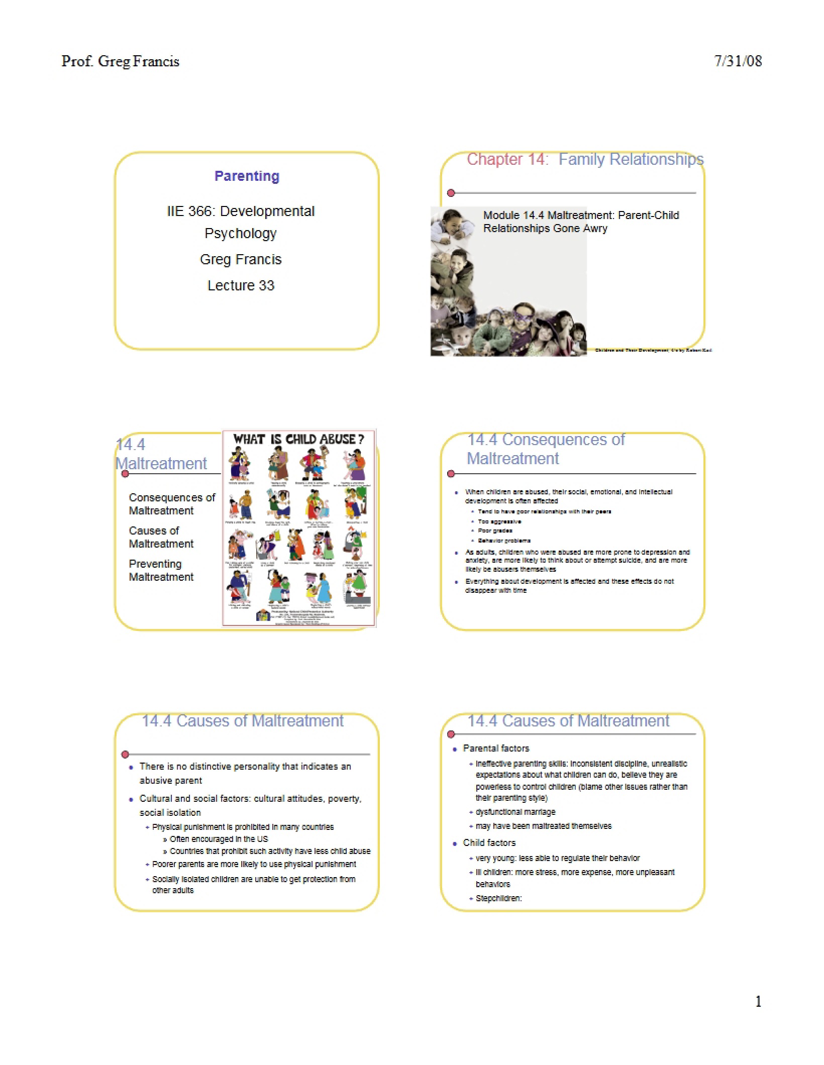 Concepts of Parenting