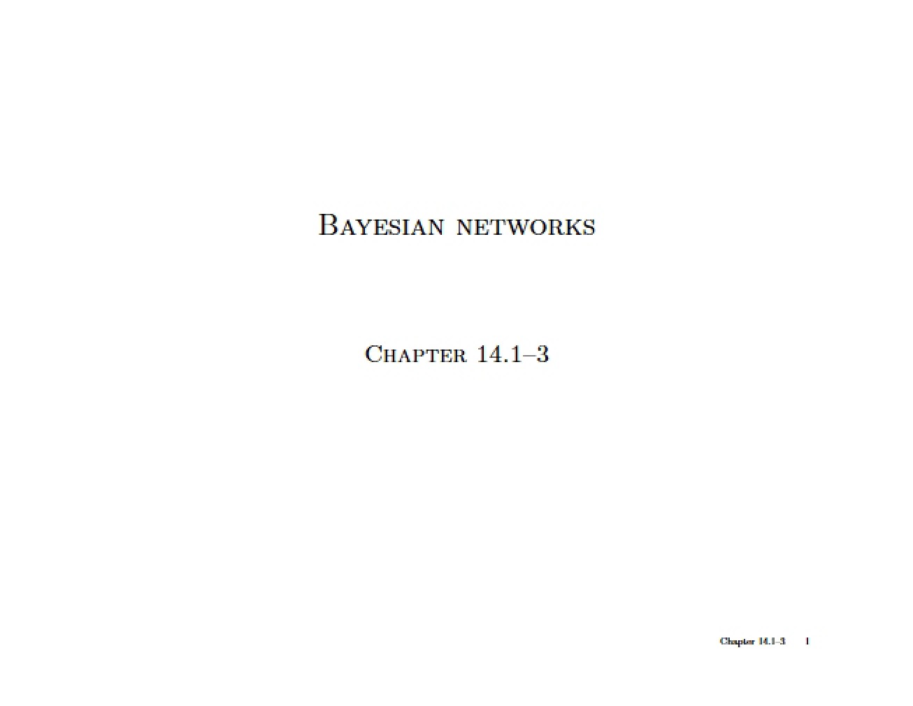 Bayesian Network Concepts