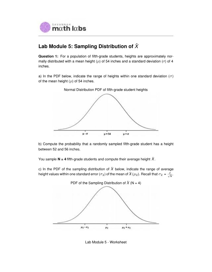 Worksheet for Lab Module 5