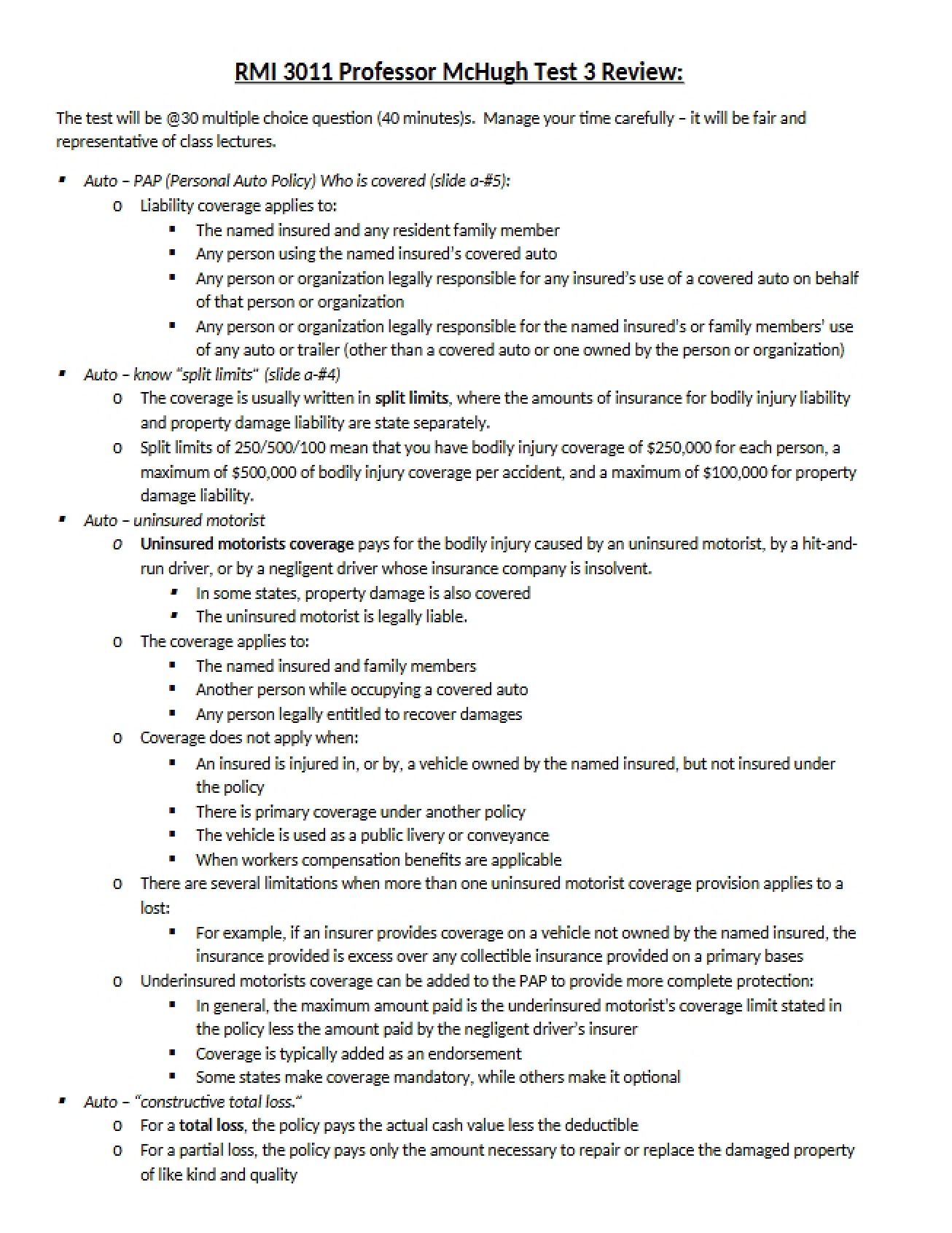 Exam Three Review