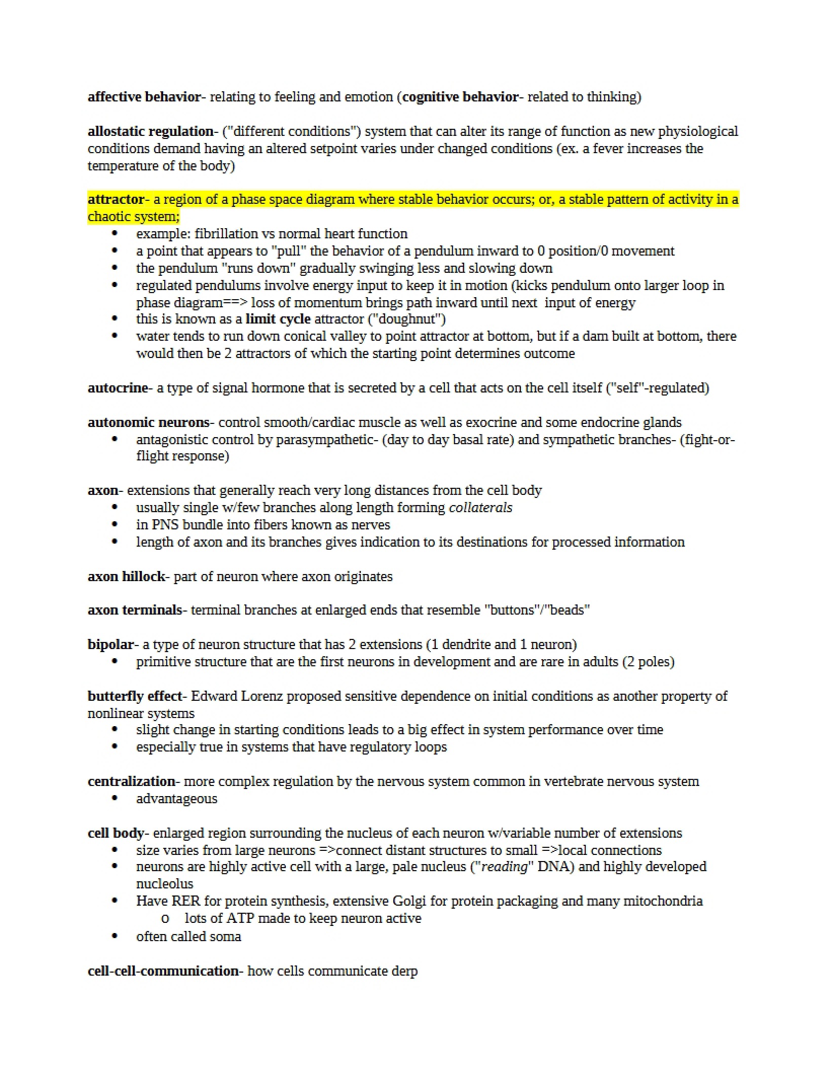 Human Physiology II Lecture Note