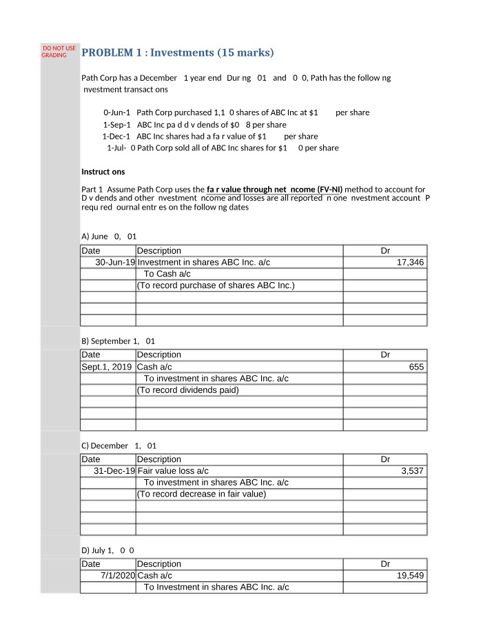 Investments Accounting - Methods and Journal Entries