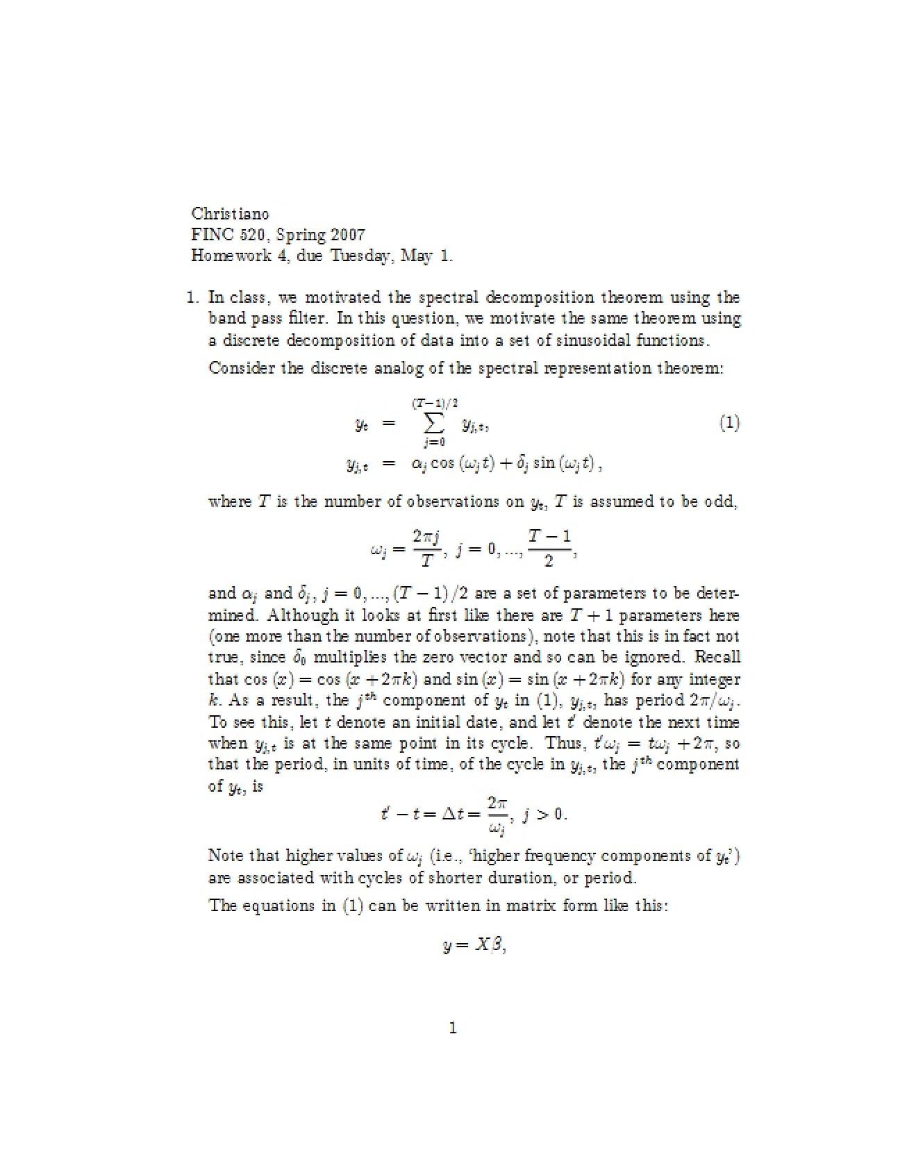 Time Series Assignment 4