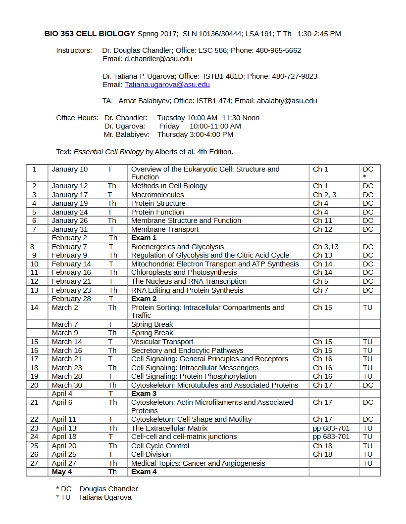 Spring Cell Bio Syllabus (2017)