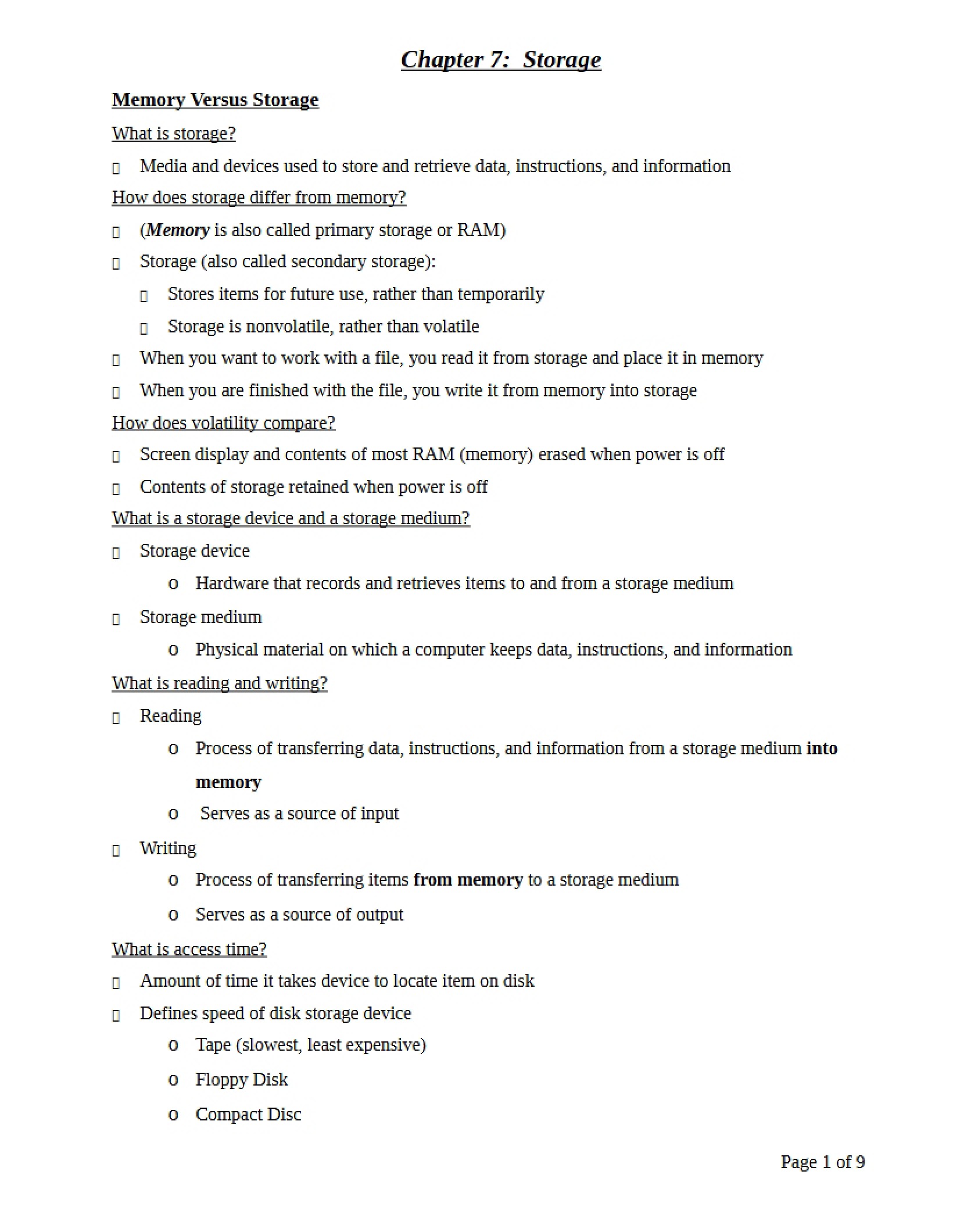 Seventh Outline