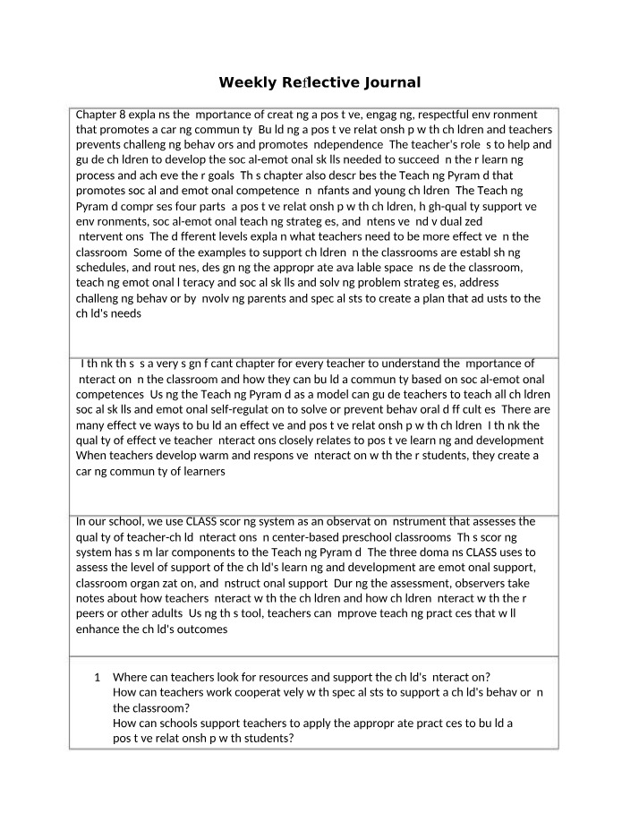 Promoting Social-Emotional Growth - Building Positive Relationships