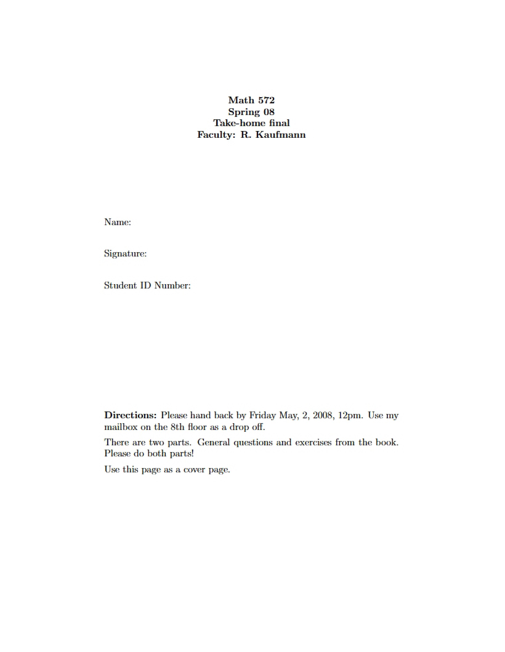 Algebraic Topology Final Exam