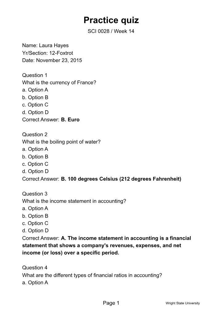General Knowledge SCI0028 Document D