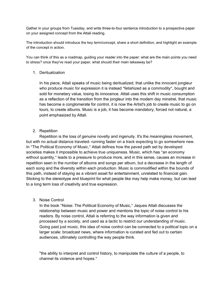 Course Introduction Activity