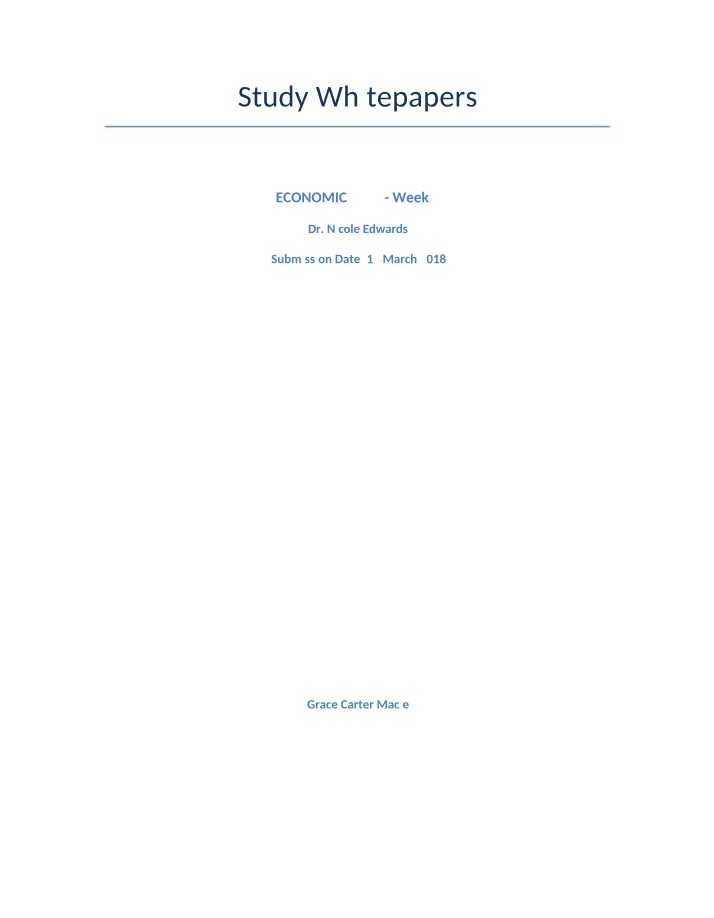 Study Whitepapers - ECONOMIC 2497